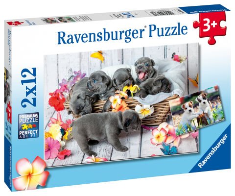2x12 Parça Puzzle Yavru Köpekler