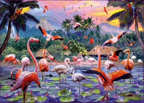 1000 Parçalı Puzzle Flamingolar