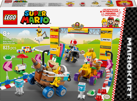 LEGO® Super Mario™: Mario Kart™ – Baby Peach ve Grand Prix Seti Yarış Oyuncağı 72036