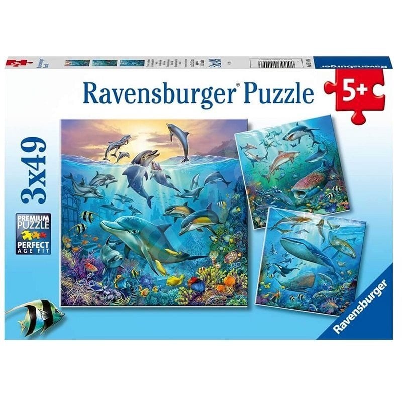 3x49 Parça Puzzle Okyanus Hayvanları