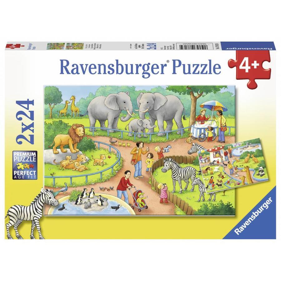 2x24 Parça Puzzle Hayvanat Bahçesi