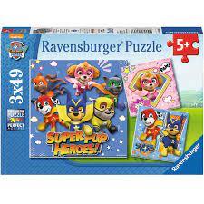 3x49 Parça Puzzle Paw Patrol