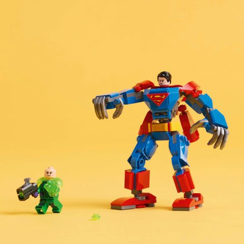LEGO® DC Superman™ Robotu, Lex Luthor™’a Karşı Süper Kahraman Oyuncak Figürü 76302