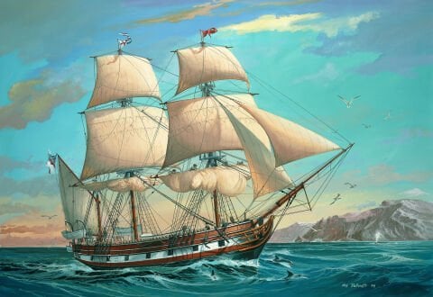 H.M.S. Beagle Darwin's Historical Discovery Barque Model Kit