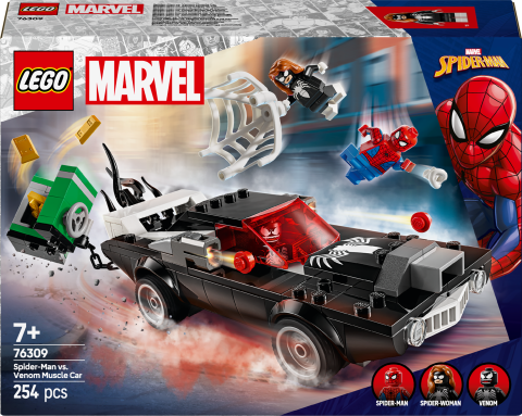LEGO® Marvel Örümcek Adam, Venom Arabasına Karşı İnşa Edilebilen Oyuncak Araç Seti 76309