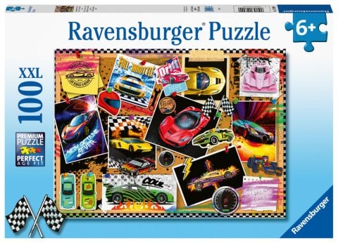 100 Parça Puzzle Yarış Arabaları