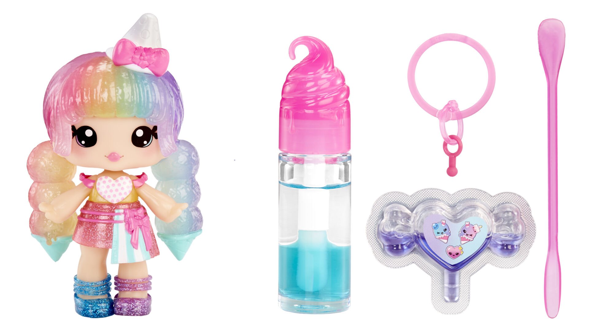 Yummiland Stephie Snowcone Bebeği ve Dudak Parlatıcısı - Gizemli Renk Serisi