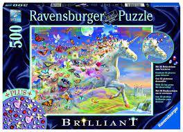 500 Parça Puzzle Kelebekli Unikorn