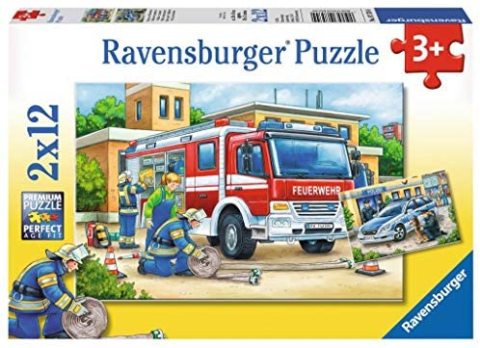 2x12 Parça Puzzle Polis ve itfaiye