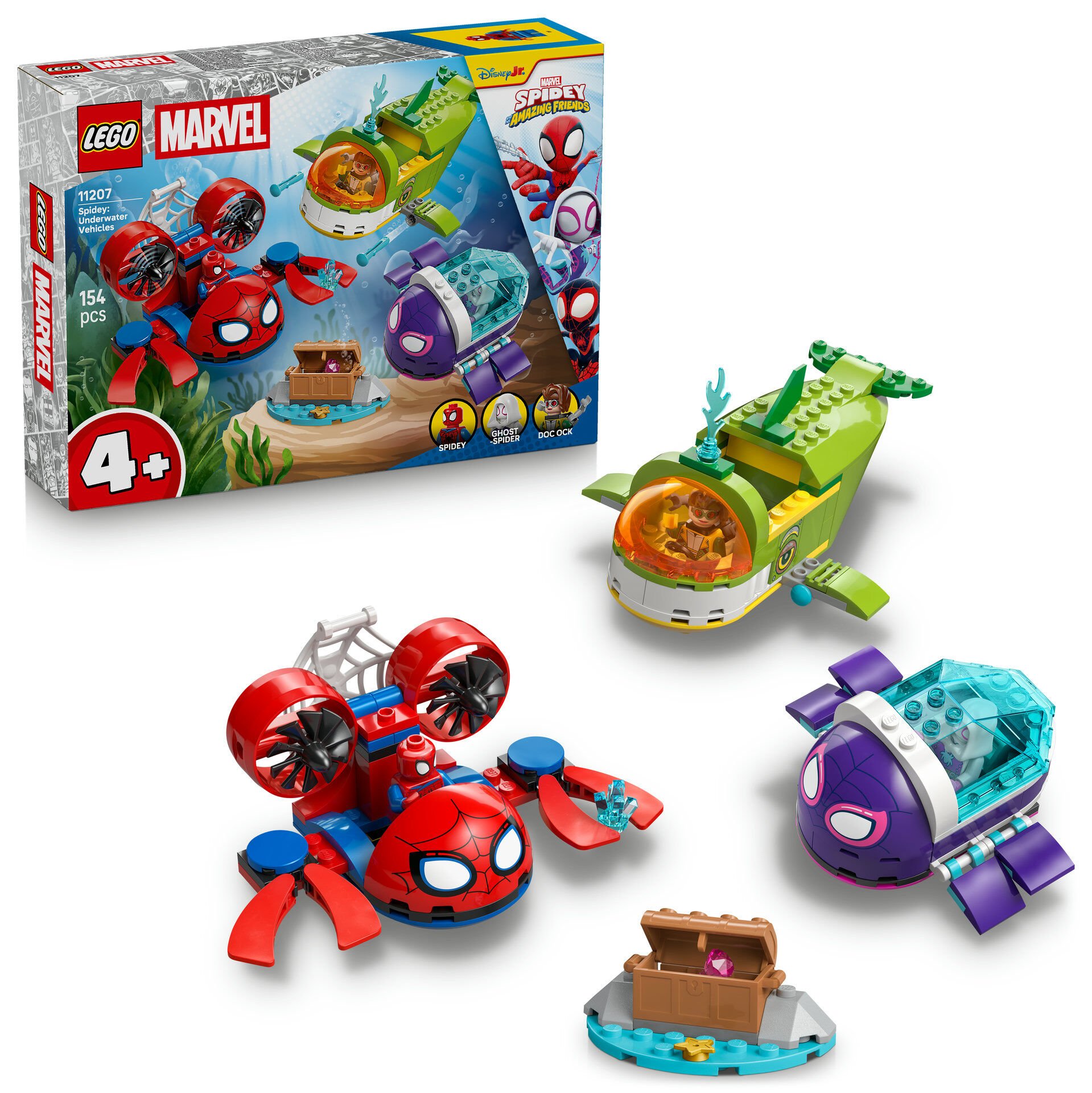 LEGO Marvel Spidey Ve Arkadaşları Spidey: Su Altı Araçları 11207
