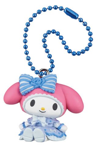 Twinchees My Melody ve Kuromi Mavi Şirin Elbiseli Anahtarlık Figür Serisi