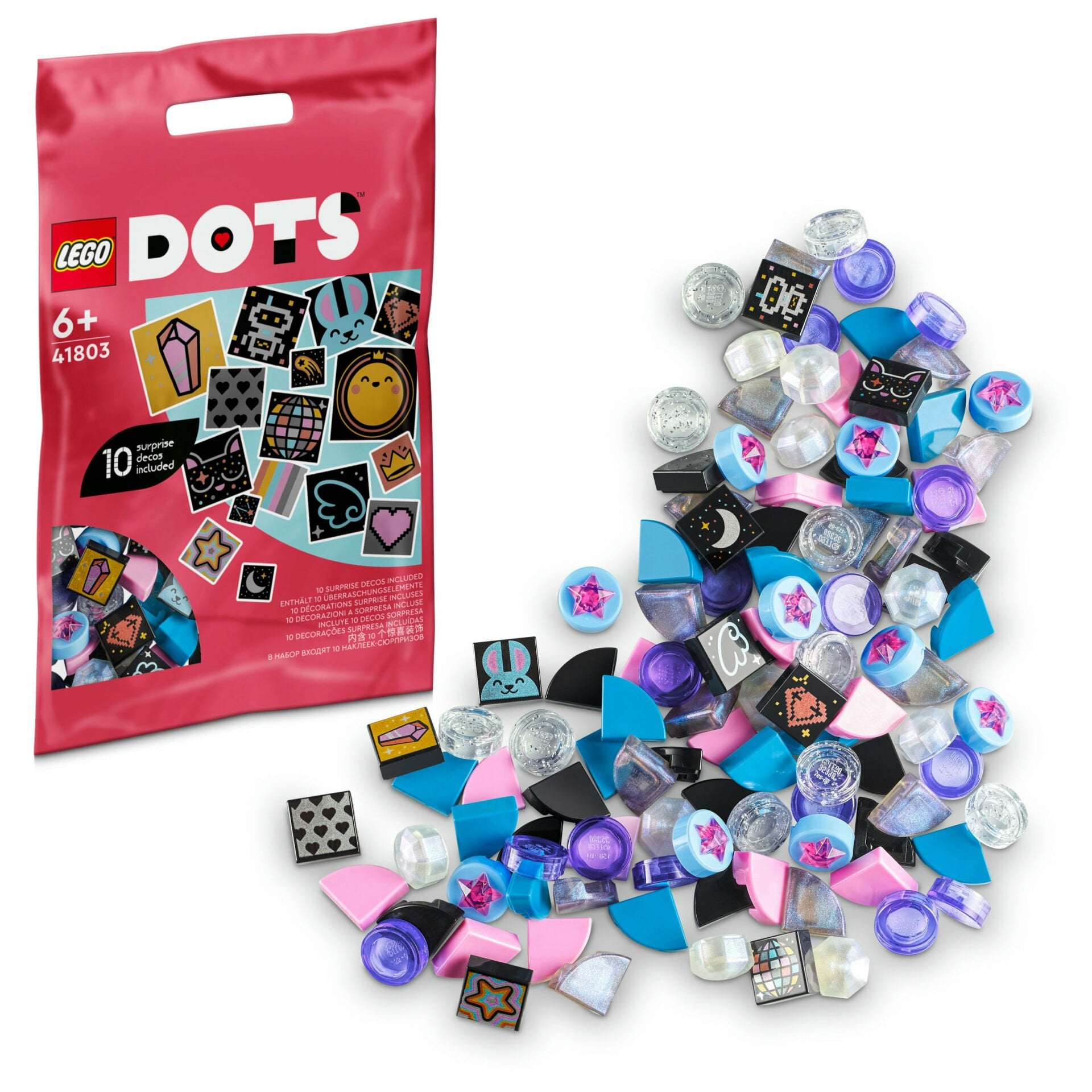 LEGO® DOTS Ekstra DOTS Seri 8 – Sim ve Işıltı 41803 Kendin Yap Süsleme Seti (115 Parça)