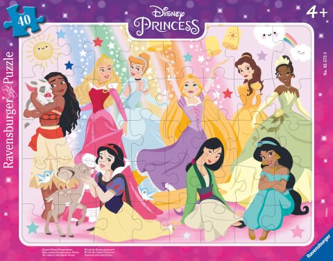 40 Parça Büyük Çerçeve Puzzle Walt Disney Prensesler