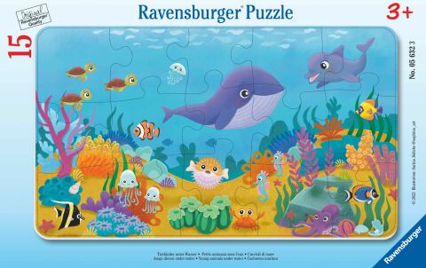 15 Parça Küçük Çerçeve Puzzle Sualtı Park