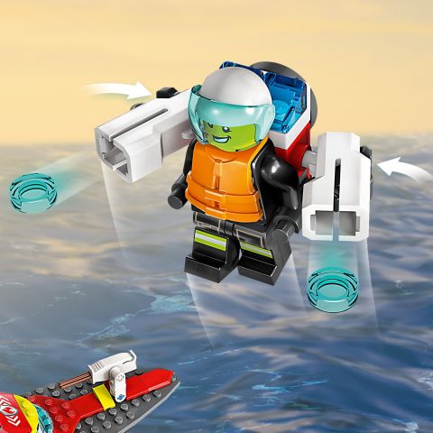 LEGO® City İtfaiye Kurtarma Teknesi 60373 Oyuncak Yapım Seti