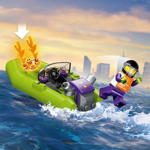 LEGO® City İtfaiye Kurtarma Teknesi 60373 Oyuncak Yapım Seti