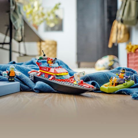 LEGO® City İtfaiye Kurtarma Teknesi 60373 Oyuncak Yapım Seti