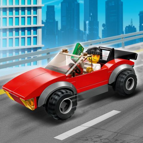 LEGO® City Polis Motosikleti Araba Takibi 60392 Oyuncak Yapım Seti (59 Parça)
