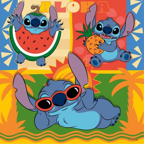 3x49 Parça Puzzle Disney Stitch