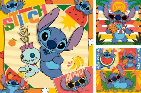 3x49 Parça Puzzle Disney Stitch