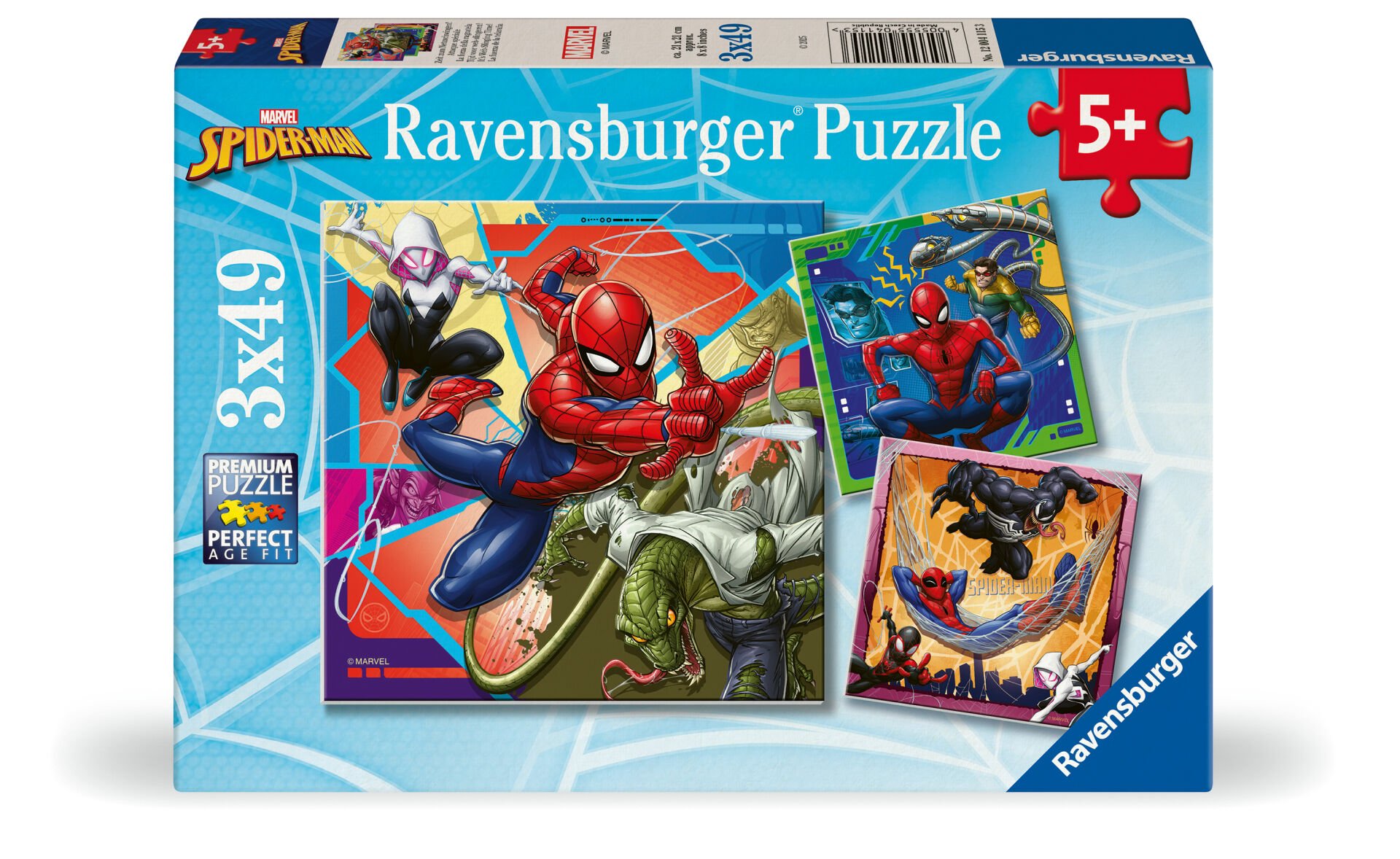 3x49 Parça Puzzle Marvel Spider Man