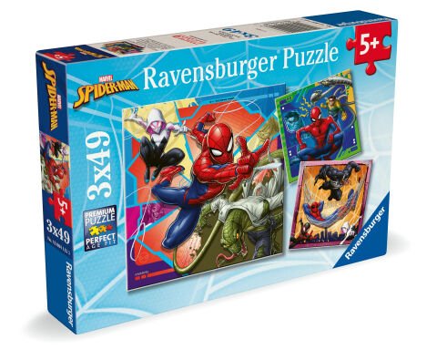 3x49 Parça Puzzle Marvel Spider Man