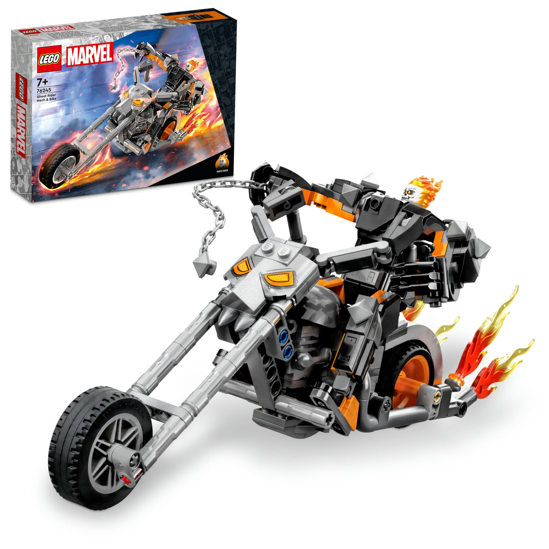 LEGO® Marvel Ghost Rider Robotu ve Motosikleti 76245 Oyuncak Yapım Seti