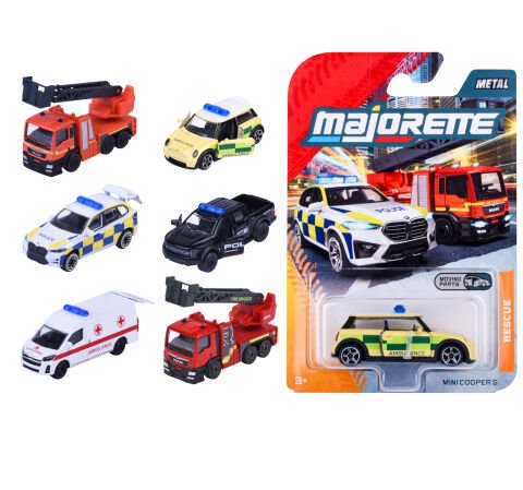 Majorette Rescue Premium Serisi Model Araçları Tekli Paketleri 7,5 cm / 1:64 Ölçek