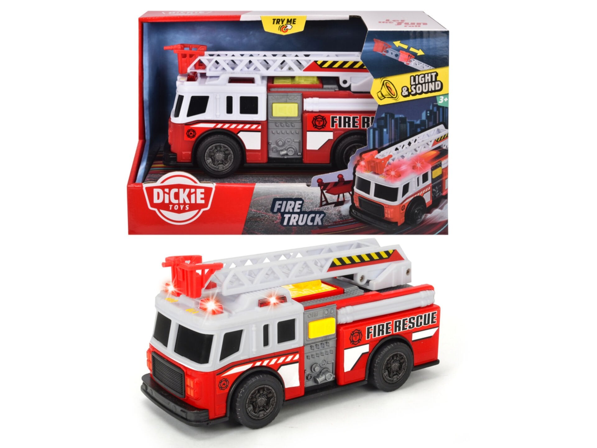 Dickie  İtfaiye Aracı - Fonksiyonel Merdiven 15 Cm