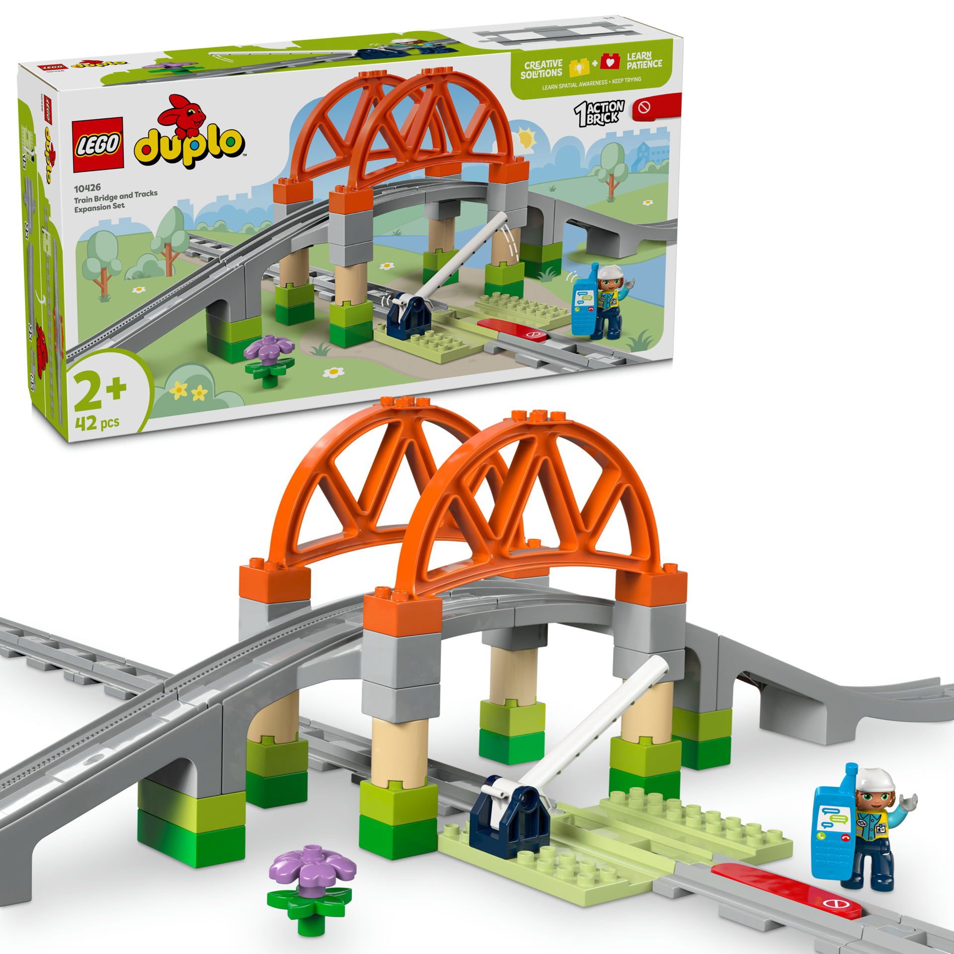 LEGO® DUPLO® Town Tren Köprüsü ve Rayları Ek Seti 10426 - 2 Yaş ve Üzeri Çocuklar İçin Eğitici Oyuncak Yapım Seti