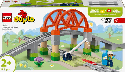 LEGO® DUPLO® Town Tren Köprüsü ve Rayları Ek Seti 10426 - 2 Yaş ve Üzeri Çocuklar İçin Eğitici Oyuncak Yapım Seti