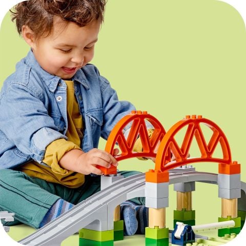 LEGO® DUPLO® Town Tren Köprüsü ve Rayları Ek Seti 10426 - 2 Yaş ve Üzeri Çocuklar İçin Eğitici Oyuncak Yapım Seti