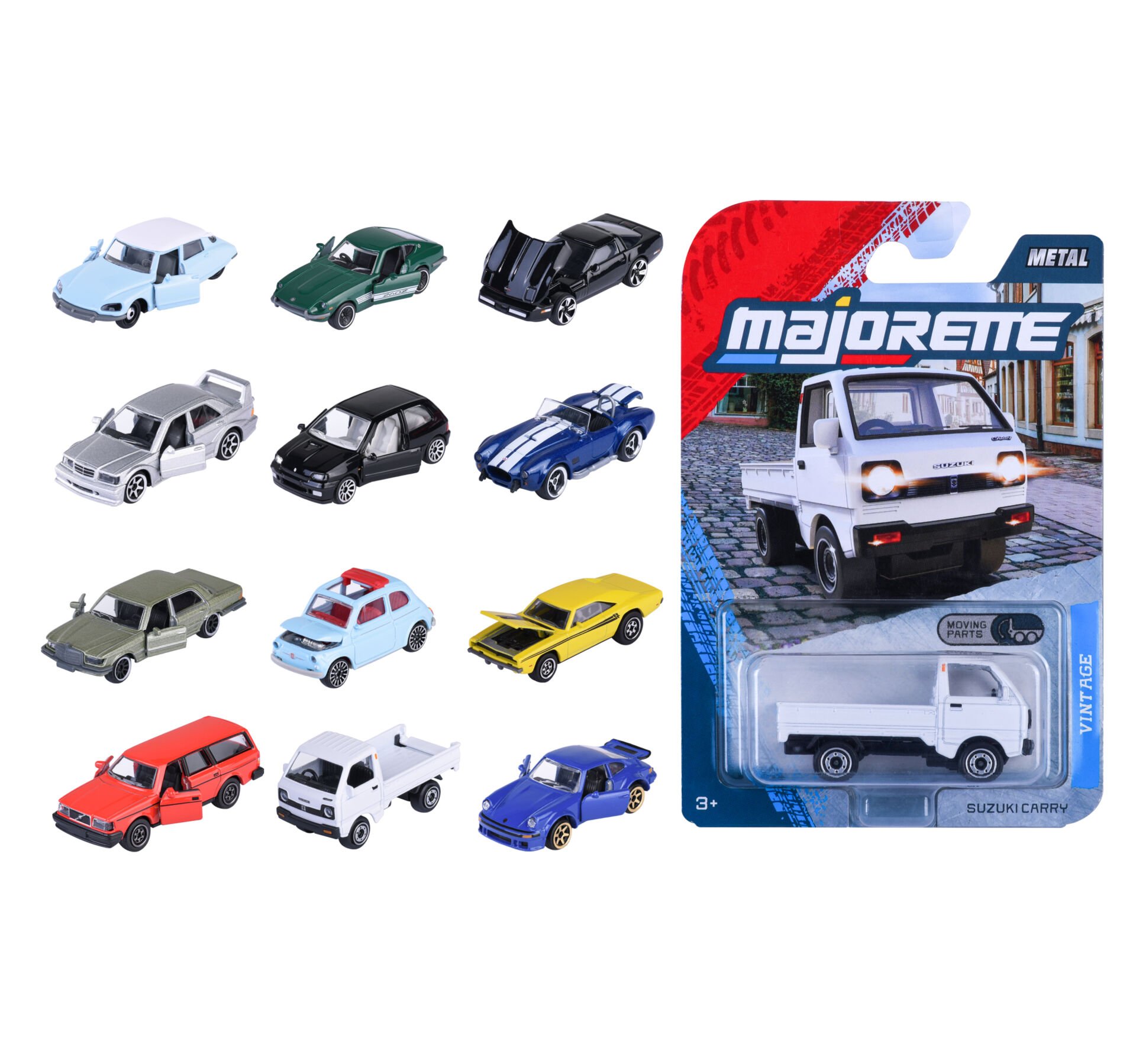 Majorette Vintage Cars, Serbest Tekerlek, Die-Cast ( Metal ) 7.5 Cm