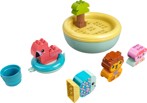 LEGO® DUPLO® İlk Banyo Zamanı Eğlencesi: Yüzen Hayvan Adası 10966 - 18 Ay ve Üzeri Okul Öncesi Yaştaki Çocuklar için Oyuncak Yapım Seti (20 Parça)