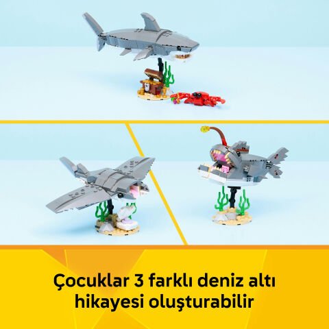 LEGO® Creator Acımasız Köpek Balığı ile Hazine Sandığı 31381