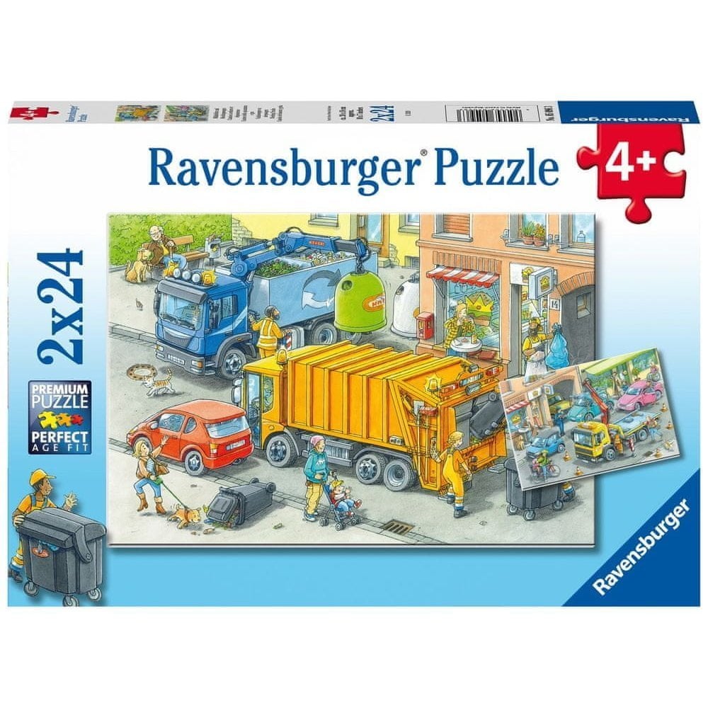 2x24 Parça Puzzle Çöp Kamyonu
