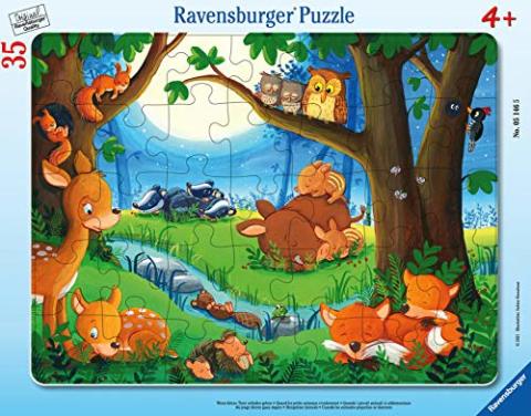 35 Parça Büyük Çerçeveli Puzzle Hayvancıklar