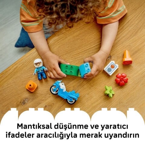 LEGO® DUPLO® Kasabası Mavi Polis Motosikleti 10471