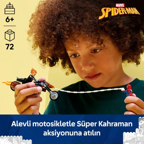 LEGO® ǀ Marvel Örümcek Adam vs. Ghost Rider Motosikleti 76335